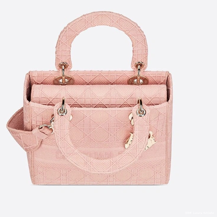 Cheap Bag Canvas Pink Motif D-lite Lady Medium Cannage 0814 Luxury